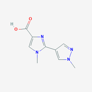 1-Methyl-2-(1-methyl-1H-pyrazol-4-yl)-1H-imidazole-4-carboxylic acid