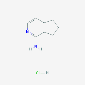 molecular formula C8H11ClN2 B8272478 6,7-dihydro-5H-cyclopenta[c]pyridin-1-amine hydrochloride 