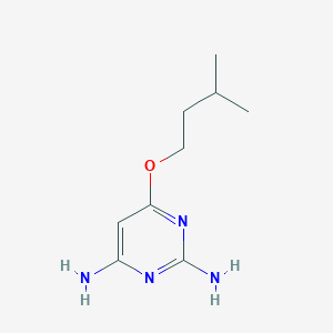 molecular formula C9H16N4O B8272493 6-(3-Methylbutoxy)-2,4-diaminopyrimidine 