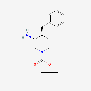 molecular formula C17H26N2O2 B8272506 (3R,4S)-tert-Butyl3-amino-4-benzylpiperidine-1-carboxylate 