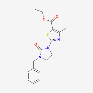 Ethyl 2-(3-benzyl-2-oxoimidazolidin-1-yl)-4-methylthiazole-5-carboxylate