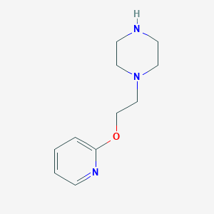 molecular formula C11H17N3O B8272568 1-[2-(2-Pyridyloxy)ethyl]piperazine 