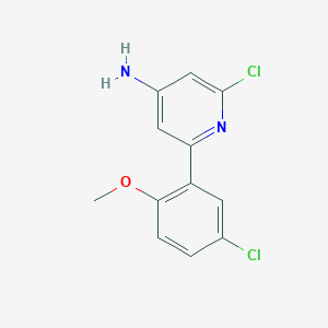 2-Chloro-6-(5-chloro-2-methoxy-phenyl)-pyridin-4-yl-amine