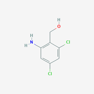molecular formula C7H7Cl2NO B8272598 (2-Amino-4,6-dichlorophenyl)methanol 