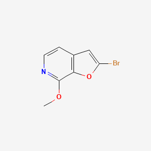 molecular formula C8H6BrNO2 B8272657 2-Bromo-7-methoxyfuro[2,3-c]pyridine 