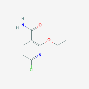 molecular formula C8H9ClN2O2 B8272665 6-Chloro-2-ethoxy-nicotinamide 