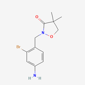2-[(4-Amino-2-bromophenyl)methyl]-4,4-dimethyl-3-isoxazolidinone