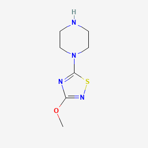 molecular formula C7H12N4OS B8272745 1-(3-Methoxy-[1,2,4]-thiadiazol-5-yl)piperazine 