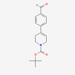 molecular formula C17H21NO3 B8272760 tert-butyl 4-(4-formylphenyl)-5,6-dihydropyridine-1(2H)-carboxylate 