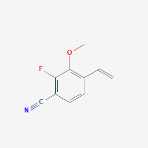 molecular formula C10H8FNO B8272774 2-Fluoro-3-methoxy-4-vinylbenzonitrile 