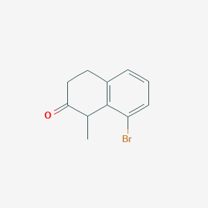 molecular formula C11H11BrO B8272808 8-Bromo-1-methyl-2-tetralone 