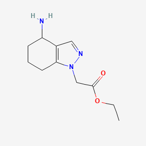 molecular formula C11H17N3O2 B8272834 (4-Amino-4,5,6,7-tetrahydro-indazol-1-yl)-acetic acid ethyl ester 