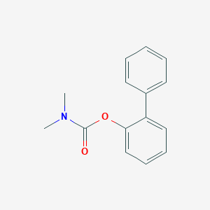 molecular formula C15H15NO2 B8272842 N,N-Dimethylcarbamic acid biphenyl-2-yl ester 