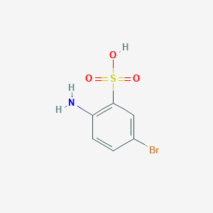 molecular formula C6H6BrNO3S B8272859 2-Amino-5-bromobenzenesulphonic acid CAS No. 1576-59-6