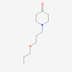 molecular formula C11H21NO2 B8272864 1-(3-Propoxypropyl)-4-piperidone 