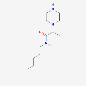 1-[1-(Hexylaminocarbonyl)ethyl]piperazine