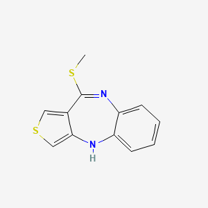 molecular formula C12H10N2S2 B8272914 10-(methylthio)-4H-thieno[3,4-b][1,5]benzodiazepine 