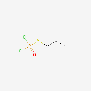 molecular formula C3H7Cl2OPS B8272915 Phosphorodichloridothioic acid, S-propyl ester CAS No. 18281-78-2