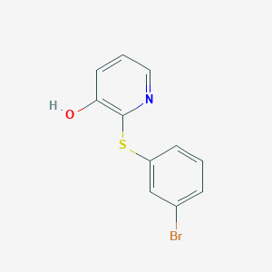 molecular formula C11H8BrNOS B8272973 2-(3-Bromophenylthio)-3-pyridinol CAS No. 263390-44-9