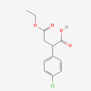molecular formula C12H13ClO4 B8272974 2-(4-Chlorophenyl)succinic acid 4-monoethylester 