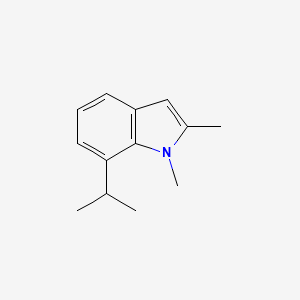 molecular formula C13H17N B8272981 7-isopropyl-1,2-dimethyl-1H-indole CAS No. 912332-43-5