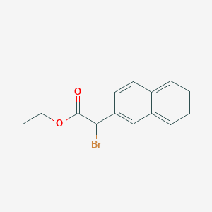 molecular formula C14H13BrO2 B8272997 Ethyl 2-bromo-2-(2-naphthyl)acetate 