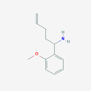 molecular formula C12H17NO B8273018 5-Amino-5-(2-methoxyphenyl)-1-pentene 