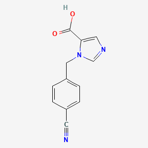 molecular formula C12H9N3O2 B8273067 1-(4-Cyanobenzyl)imidazole-5-carboxylic acid 