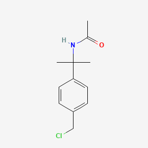 molecular formula C12H16ClNO B8273121 N-(1-(4-chloromethylphenyl)-1-methylethyl)acetamide 