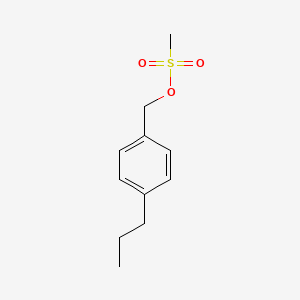 molecular formula C11H16O3S B8273129 4-Propylbenzyl methanesulfonate 