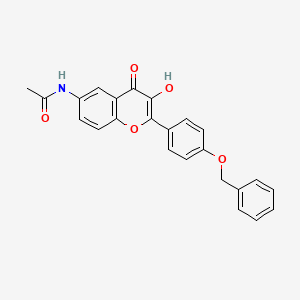 molecular formula C24H19NO5 B8273152 6-Acetamido-4'-benzyloxyflavonol 