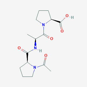 molecular formula C15H23N3O5 B8273186 Acetylprolylalanylproline CAS No. 41036-61-7