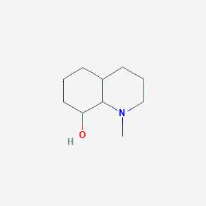 molecular formula C10H19NO B8273194 (+/-)-8-Hydroxy-1-methyl decahydroquinoline 