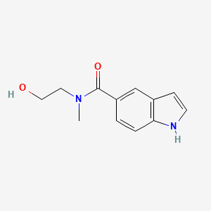 molecular formula C12H14N2O2 B8273196 N-(2-hydroxyethyl)-N-methyl-1H-indole-5-carboxamide 