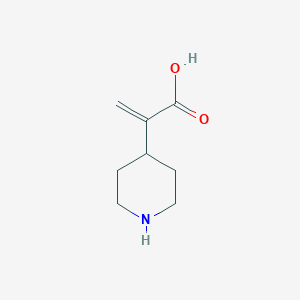 molecular formula C8H13NO2 B8273233 2-(Piperidin-4-yl)prop-2-enoic acid 