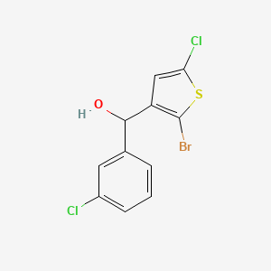 molecular formula C11H7BrCl2OS B8273271 (2-Bromo-5-chloro-3-thienyl)(3-chlorophenyl)methanol CAS No. 1014644-80-4
