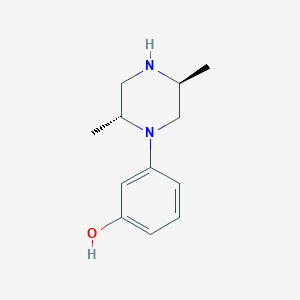 molecular formula C12H18N2O B8273326 3-[(2R,5S)-2,5-dimethylpiperazin-1-yl]phenol 