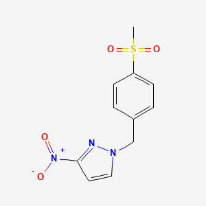 B8273334 1-(4-methanesulfonyl-benzyl)-3-nitro-1H-pyrazole CAS No. 1003011-30-0