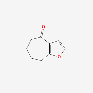 molecular formula C9H10O2 B8273352 5,6,7,8-Tetrahydro-cyclohepta[b]furan-4-one 