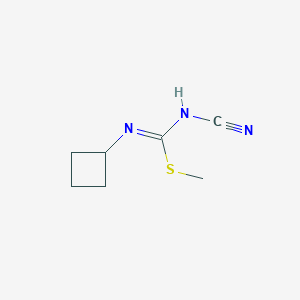molecular formula C7H11N3S B8273354 1-Cyclobutyl-2-methyl-3-cyanoisothiourea 