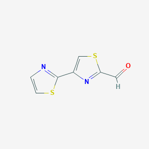 molecular formula C7H4N2OS2 B8273362 [2,4']Bithiazolyl-2'-carbaldehyde 