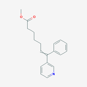 molecular formula C19H21NO2 B8273400 Methyl 7-phenyl-7-(3-pyridyl)-6-heptenoate 