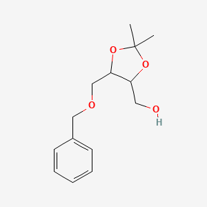 molecular formula C14H20O4 B8273432 1,3-Dioxolane, 4-benzyloxymethyl-2,2-dimethyl-5-hydroxymethyl- 