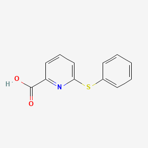 molecular formula C12H9NO2S B8273439 6-Phenylthio-2-pyridylcarboxylic acid 
