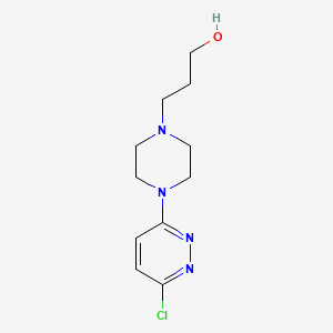 molecular formula C11H17ClN4O B8273444 3-[4-(6-Chloropyridazin-3-yl)piperazin-1-yl]propan-1-ol 