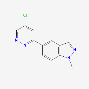 molecular formula C12H9ClN4 B8273464 5-(5-chloropyridazin-3-yl)-1-methyl-1H-indazole 