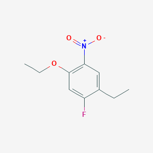 molecular formula C10H12FNO3 B8273498 1-Ethoxy-4-ethyl-5-fluoro-2-nitrobenzene 