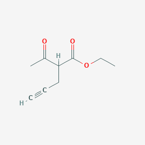 molecular formula C9H12O3 B8273508 Ethyl 2-acetylpent-4-ynoate 