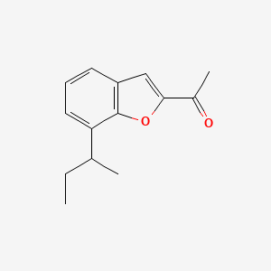 molecular formula C14H16O2 B8273525 2-Acetyl-7-sec-butylbenzofuran 