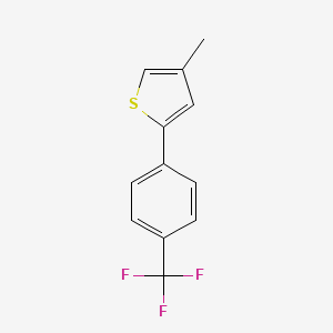 molecular formula C12H9F3S B8273532 Thiophene, 4-methyl-2-[4-(trifluoromethyl)phenyl]- 
